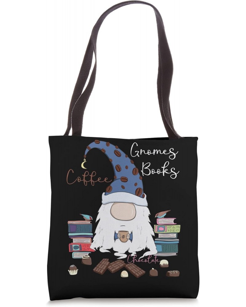 Gnomes Coffee Books Chocolate Funny Gnome & Coffee Lover Tote Bag $10.94 Totes