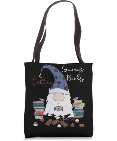 Gnomes Coffee Books Chocolate Funny Gnome & Coffee Lover Tote Bag $10.94 Totes