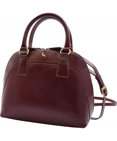 Womens Cowhide Leather Handbag Doctor Shape Hobo Bag Colours Black Chestnut Navy Ellie Chestnut $42.88 Shoulder Bags