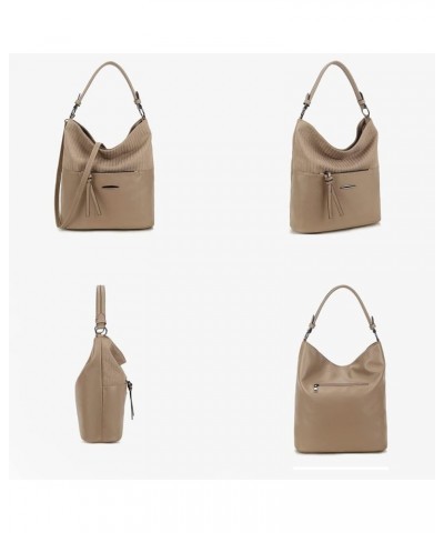 Bucket Bags for Women Elegent Chic Handbag Ladies Tote Bags Large Capacity Casual Shoulder Bag for Work School Brown $15.65 S...