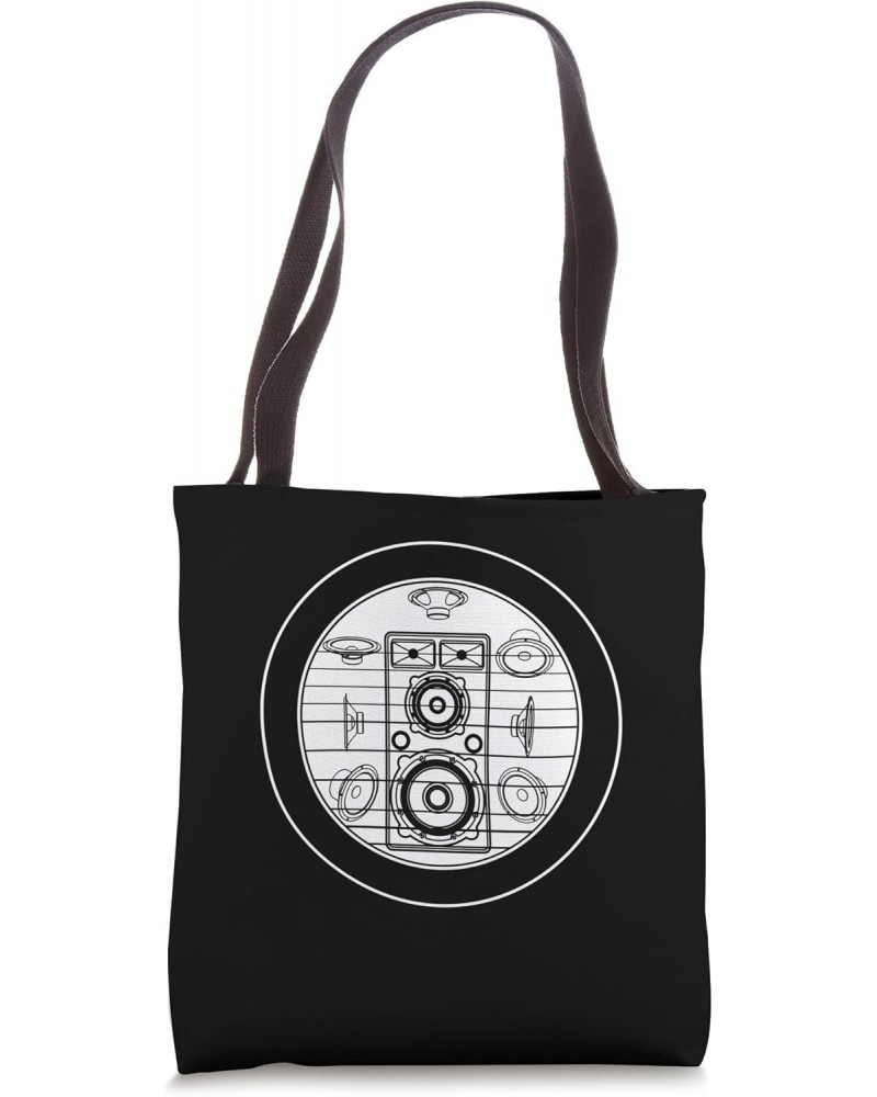 Speaker Spear Blueprint Audio Loudspeaker Vintage Tee, Speak Tote Bag $16.13 Totes