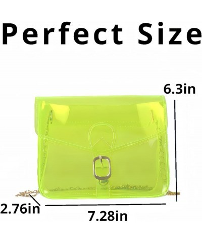 CutColorful Jelly Clear Bag for Stadium Events Crossbody Bag for Women Small Purse for Travel Work Concerts Festival (Red) Pu...