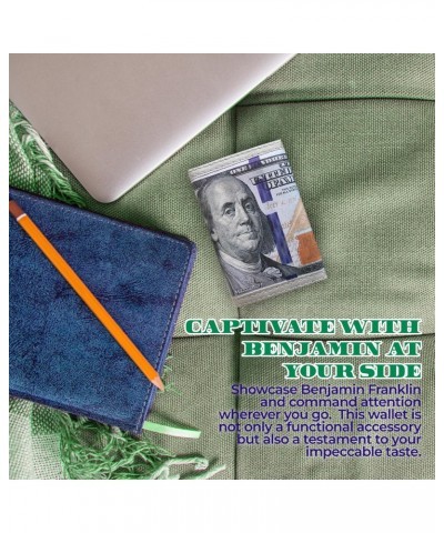 Wealth in Style 100 Trifold Wallet - Unique Printed Design with Card Slot and ID Window - Flaunt Your Fortune with Fashion! $...