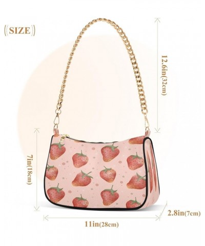 Garnet Women's Shoulder Handbag Mini Handbags with Zipper Closure Strawberry Pink $17.69 Shoulder Bags