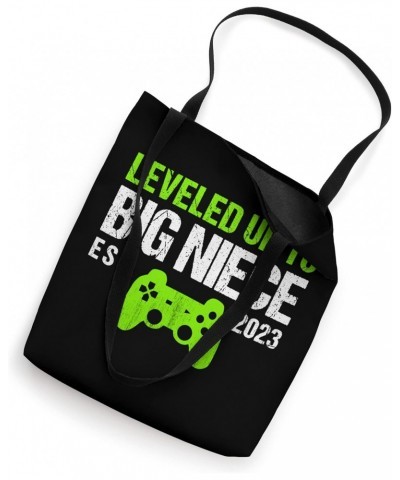 Leveled Up To Big Niece Est 2023 Funny New Niece Gamer Retro Tote Bag $14.50 Totes