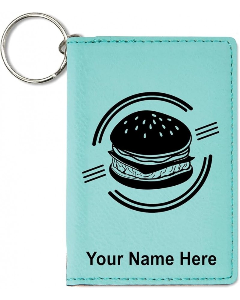 ID Holder Wallet, Hamburger, Personalized Engraving Included (Light Brown) Teal $11.48 Wallets