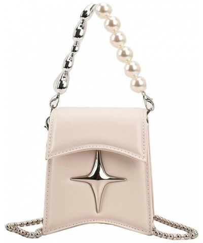 Small Crossbody Purse Women Y2k Mini Shoulder Bag Fashion PU Star Decorate Wallet 90s Crescent Chain Satchel B-white $19.99 T...