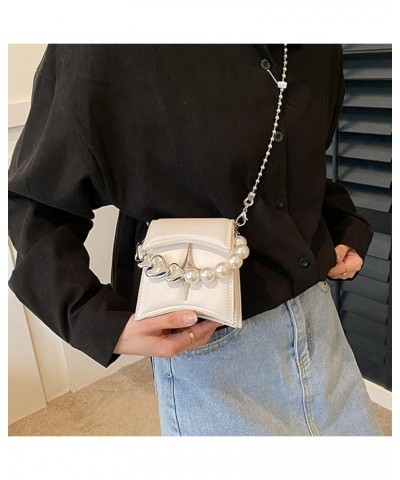 Small Crossbody Purse Women Y2k Mini Shoulder Bag Fashion PU Star Decorate Wallet 90s Crescent Chain Satchel B-white $19.99 T...