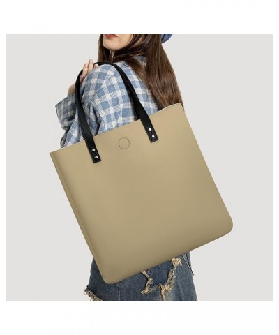 Fashion Large Capacity Satchel Tote Bag Casual Shoulder Bag Soft Leather Purse Color46 $18.30 Totes