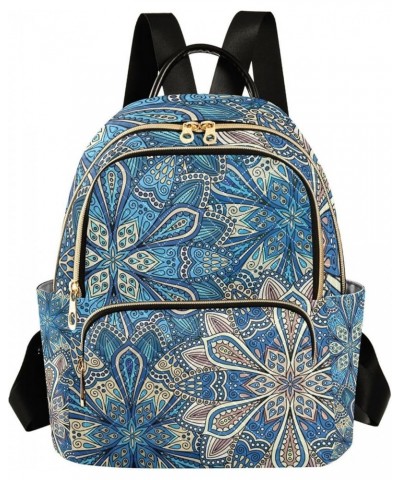 Boho Chic Flower Blue Small Backpack Purse for Women Travel Bag Fashion Daypack Back Pack Shoulder Bag Multicolor Small $20.6...