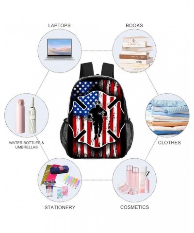 Clear Backpack Skull Usa Stars American Flag Black 17inch Clear Backpacks for Sports Game Concert Events Pattern1084 One Size...