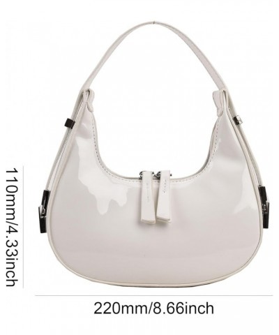 Small Y2K Shoulder Bag for Women Retro Crescent Hobo Handbag Vintage Halfmoon Underarm Purse Satchel Clutch Bag White $19.75 ...