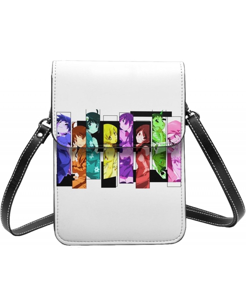 Anime Small Cell Phone Purse Monogatari Series Fashion Womens Crossbody Cellphone Bag Mini Shoulder Bag 7.5x5.3 Inches $19.53...