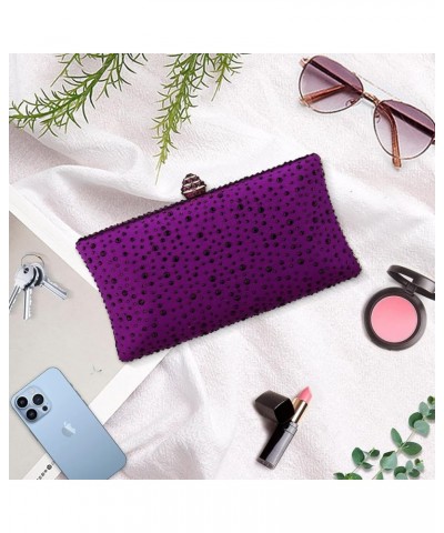 Women Beaded Clutch Bag Rhinestone Crystal Purse Glitter Evening Handbag for Wedding Cocktail Prom Party Purple $10.78 Evenin...