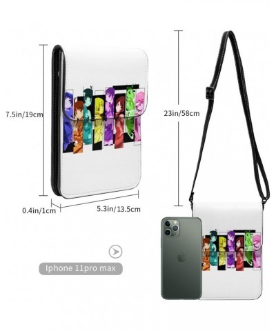 Anime Small Cell Phone Purse Monogatari Series Fashion Womens Crossbody Cellphone Bag Mini Shoulder Bag 7.5x5.3 Inches $19.53...