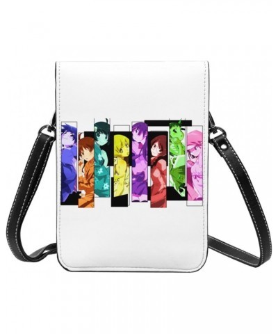 Anime Small Cell Phone Purse Monogatari Series Fashion Womens Crossbody Cellphone Bag Mini Shoulder Bag 7.5x5.3 Inches $19.53...