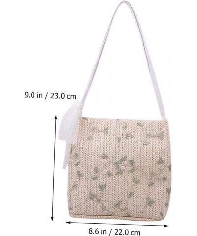 3 Pcs Diagonal Bag Womens Handbag Summer Woven Bag Beach Woven Bag Tote Bag Woven Shoulder Bag Women Crossbody Bag Handbags H...