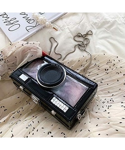 Rebecca Women Retro Radio Shaped Crossbody Bag Novelty Vintage Style Top Handle Handbag Purse Black $12.66 Crossbody Bags