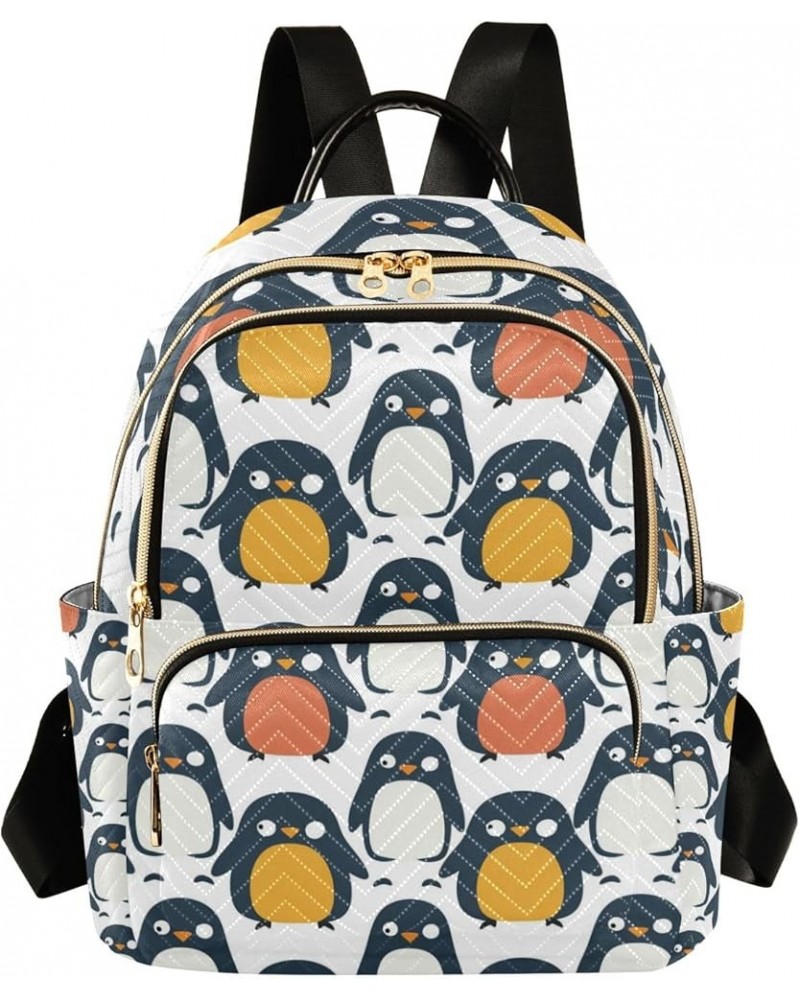 Small Backpack Purse for Women, Colorful Penguins Travel Bag Casual Daypack Shoulder Bag Medium $20.87 Backpacks