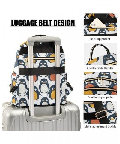 Small Backpack Purse for Women, Colorful Penguins Travel Bag Casual Daypack Shoulder Bag Medium $20.87 Backpacks