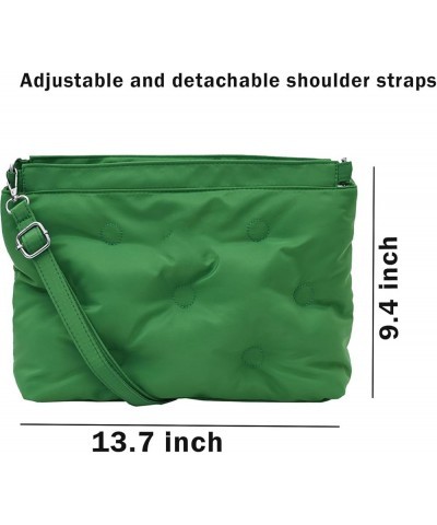 Quilted Tote Bag Women Large Bag for Women Cotton Hobo Bag Fashion Crossbody Bag Messenger Bag Y-green $16.12 Totes