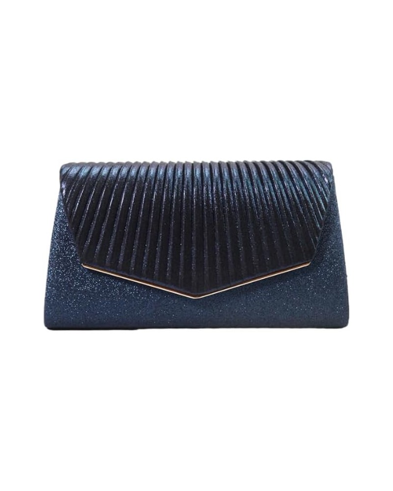 New Evening Purse and handbag Evening Purse Hold Bag Party bag Dinner bag clutches for women Dark Blue $13.20 Evening Bags