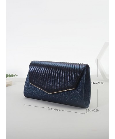 New Evening Purse and handbag Evening Purse Hold Bag Party bag Dinner bag clutches for women Dark Blue $13.20 Evening Bags