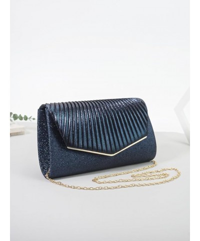 New Evening Purse and handbag Evening Purse Hold Bag Party bag Dinner bag clutches for women Dark Blue $13.20 Evening Bags