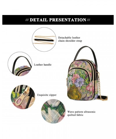 Oil Painting Vase Flowers Crossbody Bags for Women Small Shoulder with Detachable Straps, Trendy Cell Phone Purse Shoulder Ha...