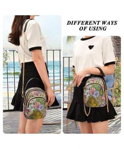 Oil Painting Vase Flowers Crossbody Bags for Women Small Shoulder with Detachable Straps, Trendy Cell Phone Purse Shoulder Ha...