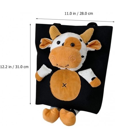 Cow Tote Bag Canvas Stuffed Cow Crossbody Bag Plush Animal Shoulder Bag Coin Wallet Purse for Women Girls Black Black $11.36 ...