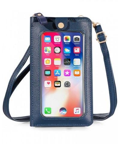 Small Crossbody Cell Phone Purse for Women with Credit Card Slots (Pink) Dark Blue $19.01 Totes