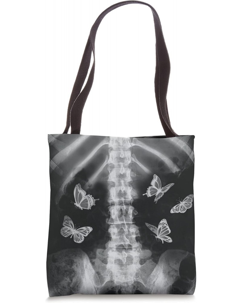 Egirl Skeleton Xray Butterfly Harajuku y2k Dark Edgy Grunge Tote Bag $12.62 Totes