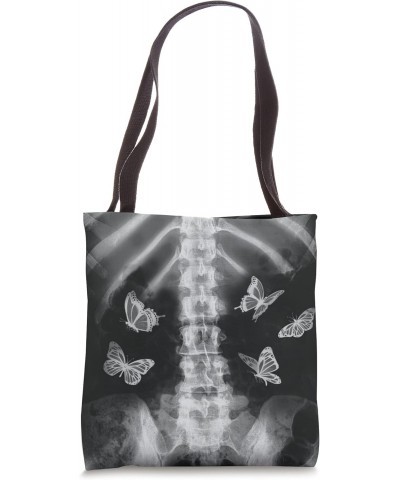 Egirl Skeleton Xray Butterfly Harajuku y2k Dark Edgy Grunge Tote Bag $12.62 Totes