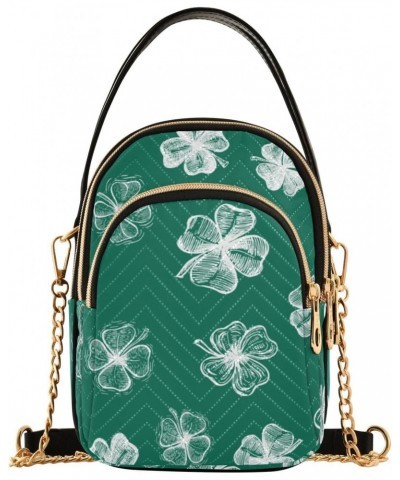 St. Patrick's Day Cell Phone Purse Shamrock Cute Flora Crossbody Handbag Durable Shoulder Bag Sturdy Travel Pouch Compact Chi...