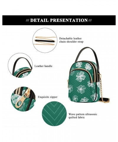 St. Patrick's Day Cell Phone Purse Shamrock Cute Flora Crossbody Handbag Durable Shoulder Bag Sturdy Travel Pouch Compact Chi...