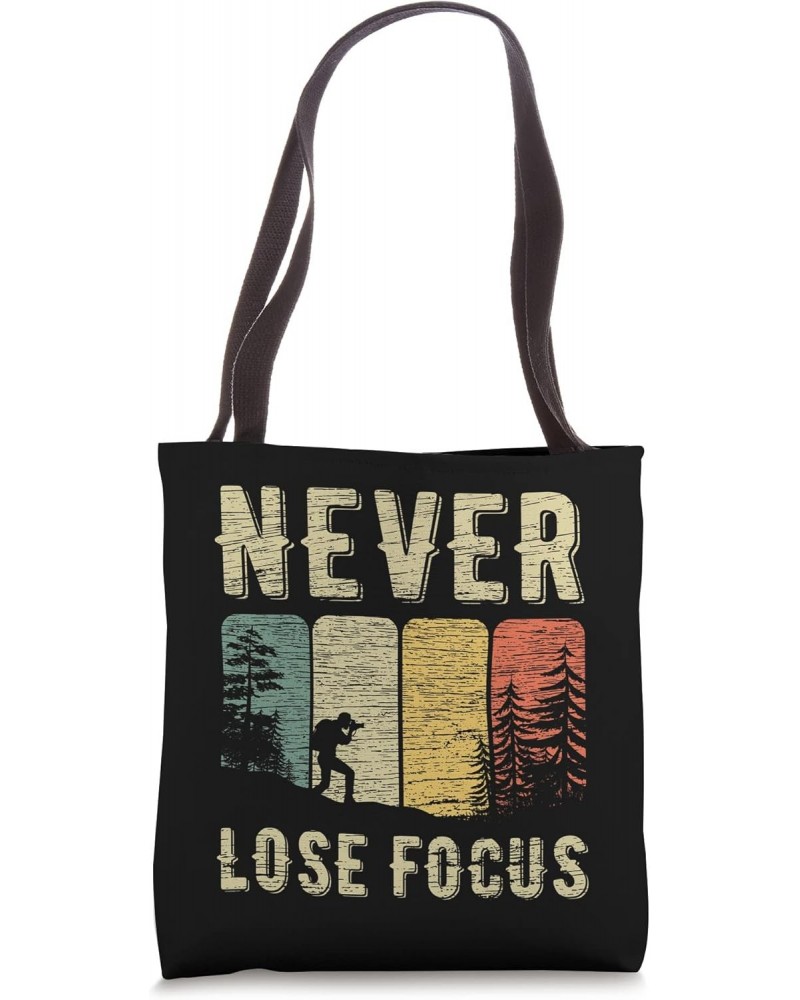 Retro Never Lose Focus Camera Photo Photography Focus Camera Tote Bag $9.46 Totes