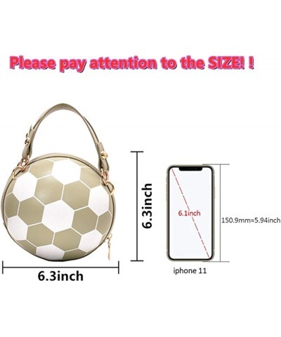 basketball Shaped Purse For Women Cross Body Handbag Girls Messenger Bag Tote Shoulder PU Leather Round Handbags Green $15.67...