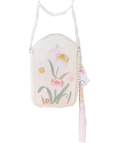 21cm Crossbody Bag Tulip Embroidered Hanfu Bag Guofeng Bag Wallet $25.07 Totes