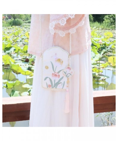 21cm Crossbody Bag Tulip Embroidered Hanfu Bag Guofeng Bag Wallet $25.07 Totes