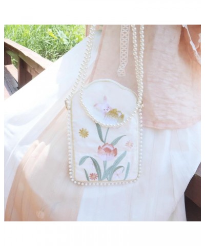 21cm Crossbody Bag Tulip Embroidered Hanfu Bag Guofeng Bag Wallet $25.07 Totes