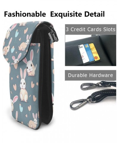 Cartoon Cute Bunny Women'S With Tassel Small Crossbody Leather Cell Phone Bag Purse For Walking Camping Shopping Dating $24.5...