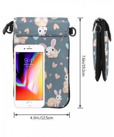 Cartoon Cute Bunny Women'S With Tassel Small Crossbody Leather Cell Phone Bag Purse For Walking Camping Shopping Dating $24.5...