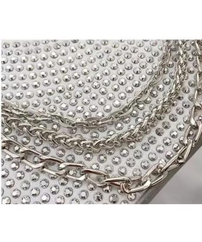 Rhinestone Bag Ladies Evening One Shoulder Underarm Crossbody Bag Party Crystal Clutch(Color:B,Size:one Size) One Size B $36....