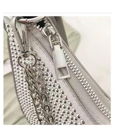 Rhinestone Bag Ladies Evening One Shoulder Underarm Crossbody Bag Party Crystal Clutch(Color:B,Size:one Size) One Size B $36....