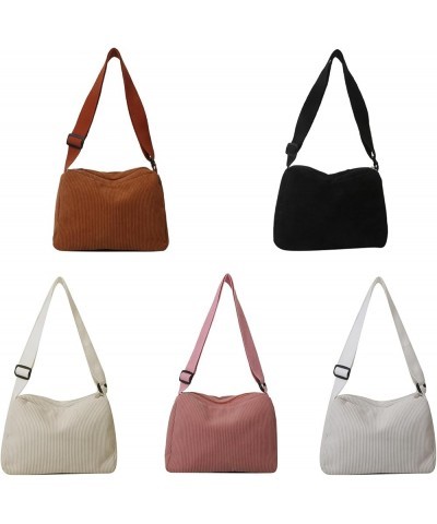 Large Crossbody Bag for Women Girls Versatile Shoulder Bags with Zipper for School and Shopping Pink $9.41 Shoulder Bags