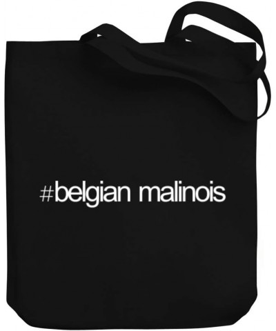 Hashtag Belgian Malinois Bold Text Canvas Tote Bag 10.5" x 16" x 4 $20.39 Totes