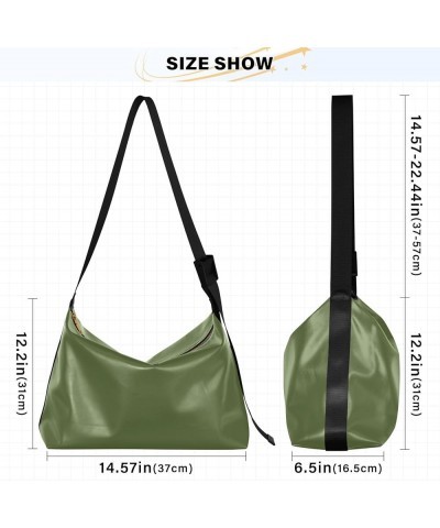 Hobo Shoulder Bag for Women Men PU Leather Crossbody Bag Slouchy Tote Handbags for Working Shopping Traveling Dark Green $17....