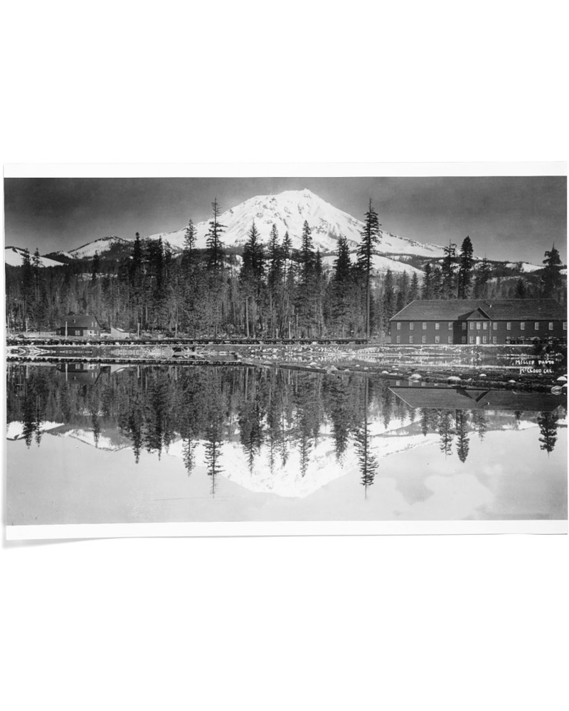 24x36 Inch Giclee Print, Mt. Shasta, California, View of Mountain Reflection in Lake $27.49 Totes