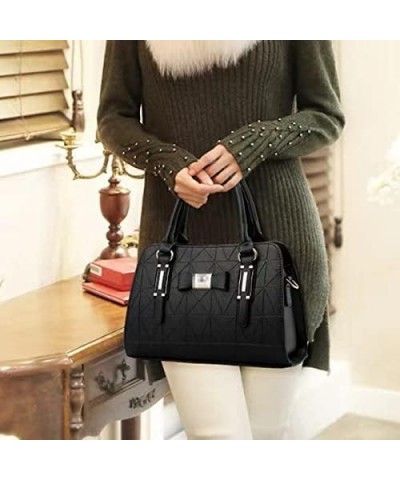 Women's fashion versatile leather handbag shoulder bag crossbody bag Red $18.27 Shoulder Bags